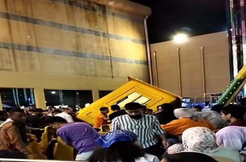 إصابة 5 أشخاص في واقعة سقوط أحد الألعاب داخل مول شهير بالإسكندرية