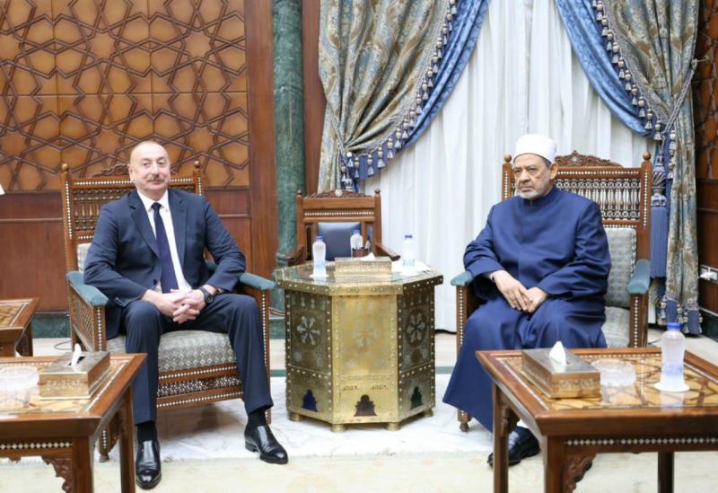 رئيس أذربيجان يدعو شيخ الأزهر لزيارة البلاد وحضور قمتي المناخ COP29 وقمة قادة الأديان للمناخ